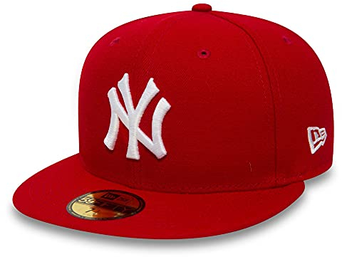 New Era New York Yankees Cap 59Fifty Basecap Baseball Fitted Kappe MLB rot - 7 7/8-63cm (XXL)