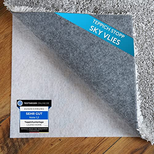 LILENO HOME Antirutschunterlage [120x180cm] aus feinem Vlies - Antirutschmatte zum Zuschneiden - Antirutschmatte - Universal Unterlage für Antirutschmatte - Teppichstopper