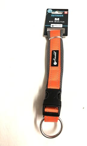 Petlando Outdoor-Halsband orange M mit reflektierenden Streifen Halsumfang 45-50 cm
