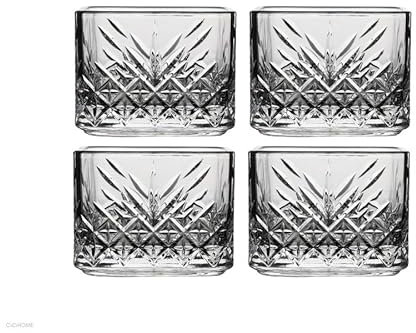 Pasabahce Timeless Premium - Juego de 4 cuencos de cristal para postres (235 ml, sin burbujas, para helados, cristal, decorativos, postres, helados y frutas)