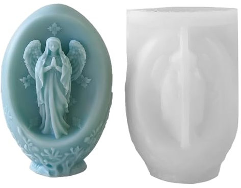 Pascua Madre Jesús Molde De Vela, Silicona 3d Virgen María Molde De Jabón, Figura Religiosa 3D Molde De Silicona Molma De Decoración De Pascua Para Suministros De Manualidades Decoración De Casas