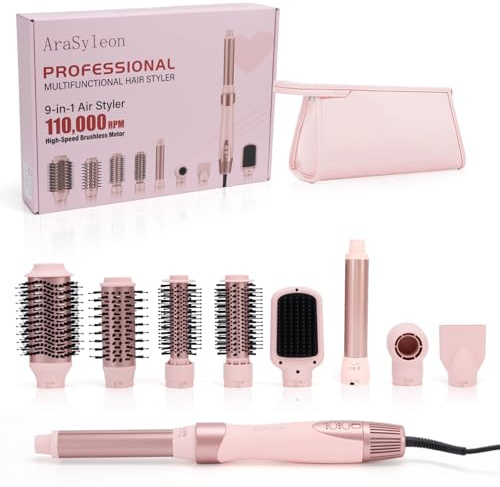 AraSyleon 9 en 1 Multistyler & Airstyler con Iónica, Rizador con Coanda