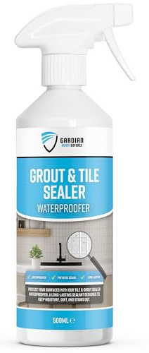 Gardian Defence Grout and Tile Sealer 500 ml - Professional Grout Sealer for Shower Tiles, Fast-Acting Grout Reviver, Waterproof Sealant Spray for Long-Lasting Stain, and Moisture Protection