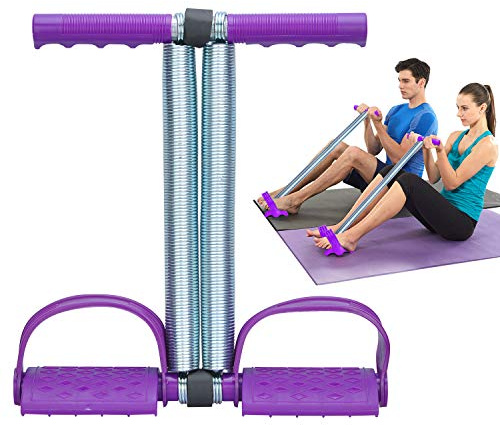 Covvy Elastisk sitta upp drag rep dubbel fjäderspänning fotpedal magtränare mage trimmer utrustning bodybuilding expanderare för fitness yoga träning