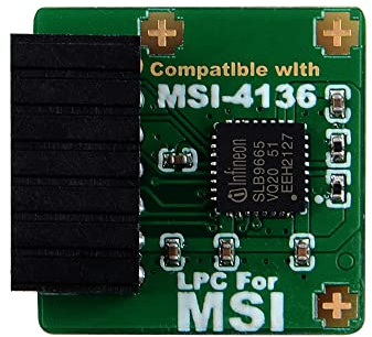 NewHail Módulo TPM2.0 TPM LPC de 14 pines con infineon SLB9665 para placa base MSI compatible con TPM2.0 (MS-4136)