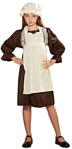 Dirndl Mädchen 3 Teilig, Trachtenkleid Mädchen,Dirndlkleid Kinder Trachten Kleid Trachtenhut Schürze Mittelalter Viktorianische Trachtenmode Dirndl & Dirndl-Sets für Mädchen Oktoberfest Outfit