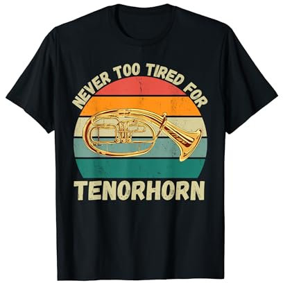 Nie zu müde im Vintage-Look für Tenorhorn-Liebhaber im Retro-Look T-Shirt