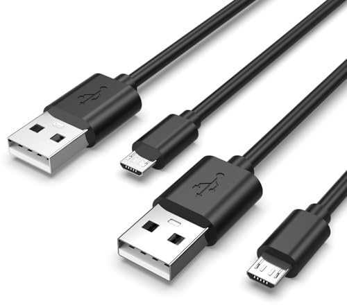 Superer 2 Pack 5 ft Micro USB Charger Cable Fit for PS4 Controller, Xbox One X S, Kindle Paperwhite, Amazon Fire Tablet, Roku Streaming Stick Express Premiere+, Android Phone Data Sync Power Cord