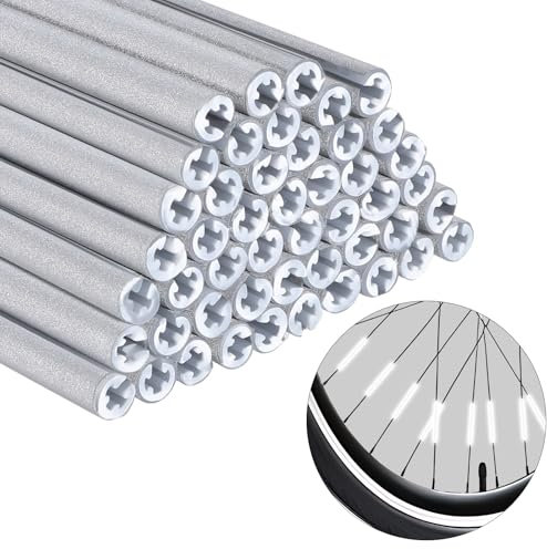 Bewudy 48 Stück Speichenreflektoren Fahrrad, 360° Sichtbarkeit Fahrradspeichen Reflektoren Fahrradreflektoren Erwachsene, Alternative zu Katzenaugen Fahrrad für Nachtfahrten