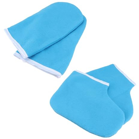 LOLIPPYY Moufles Et Couvre-pieds En Coton Pour Thérapie à La Paraffine Taille Unique Isolation Thermique Bain De Cire Pour Soins Des Mains Et Pieds Spa à Domicile