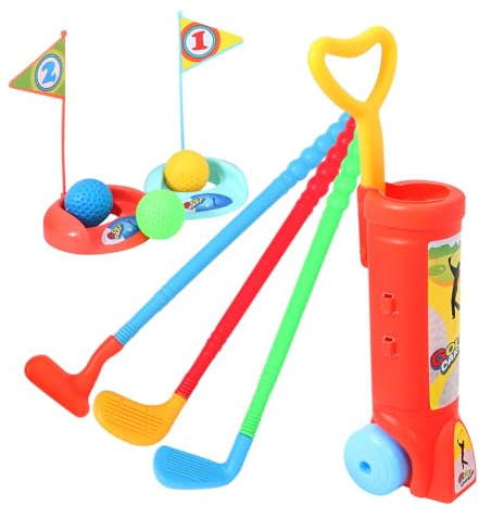 GARIOUANS Juguetes de Golf Juego de Golf para Niños para Niños Pequeños Seguro Uso Exterior y Césped Color Aleatorio