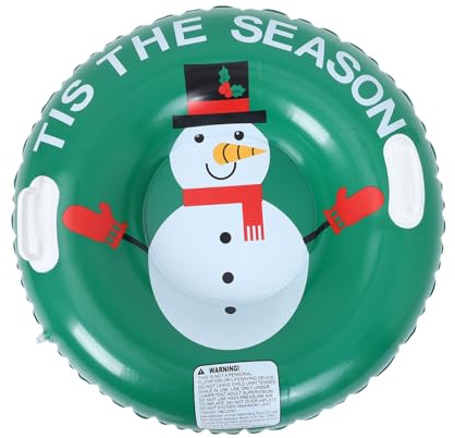 HANABASS Heavy Duty Inflatable Snow Tube Thickened Sled with Handle for Adults Family Winter Outdoor Snow Play Safe Ski Ring