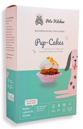 Pup-Cakes Backmischung für Hunde mit Lamm & Kürbis, Hundekuchen selber backen, Hundeleckerli Hundegeburtstag