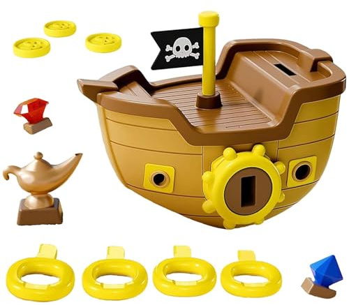 Juguetes De Buceo para Niños: Juego De Búsqueda del Tesoro De Pirata, Juego De Buceo En Piscina, Gema De Moneda Clave, Juguete De Recuperación Submarina | Juguetes De Piscina De Juegos Acuáticos