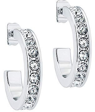 Ted Baker Damen-Creolen Messing, Edelstahl Swarovski-Kristall One Size Silber 32017182