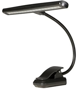 On-Stage LED518 USB-Rechargeable Orchestra Light (Sheet-Music-Stand Lighting, Tabletop Base, Adjustable Gooseneck, High- and Low-Intensity Modes, Portable, LED Lamp, DJ, FOH, Charging Cable, Black)
