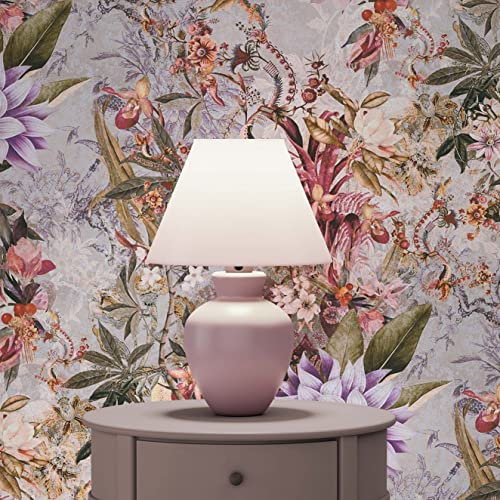 TADESSI Tapete Blumen Mario M1-No.784 Vliestapete Lila Beige Blumenoptik Floral für Wohnzimmer Schlafzimmer Küche