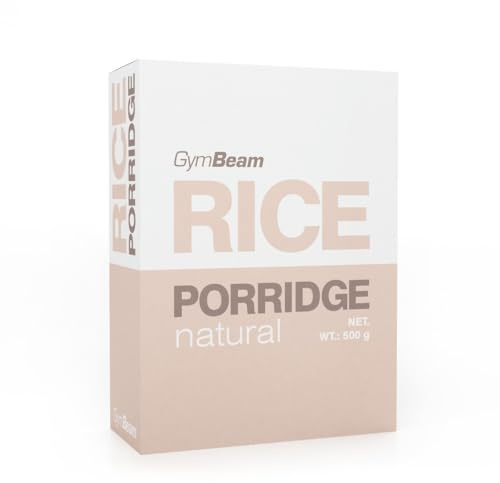 GymBeam Porridge di Riso Senza Glutine - Colazione Veloce e Nutriente - Porridge di Riso Istantaneo con Consistenza Cremosa - Ideale per Pre-Workout (5x500 g, Natural)