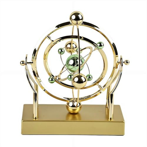 Pendule de mouvement perpétuel à orbite céleste, sculpture d'art machine à mouvement perpétuel de Newton, crèche de Newton, décor de bureau pour bureau, maison, cadeau pour les amoureux de