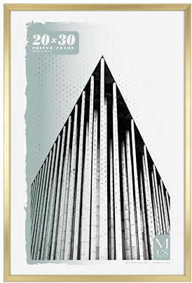 MCS Foundation 51 x 76 cm Cornice Poster Design Tradizionale, Cornice da Parete per Esposizione Verticale e Orizzontale, per Foto, Poster, Stampe e Pittura d'Arte (Confezione da 1)