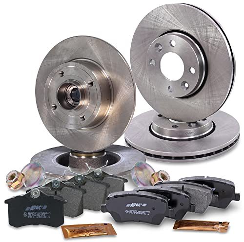 ATEC GERMANY Juego de frenos incl. discos de freno delanteros Ø 260 mm ventilados + traseros Ø 240 mm completos + pastillas de freno Compatible con RENAULT CLIO III, MODUS/GRAND MODUS (F/JP0_)