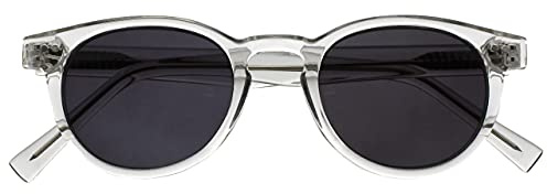 OPULIZE Gafas de sol Rox Elegante Montura retro transparente Lente coloreada resistente a los arañazos Protección UV400 Cristales Unisex Hombre Mujer S89-C