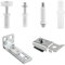 Kit de réparation de porte pliable 6 pièces avec pivots de 0,95 cm, roue de guidage de 2,2 cm à 2,5 cm et supports pour porte pliante en accordéon
