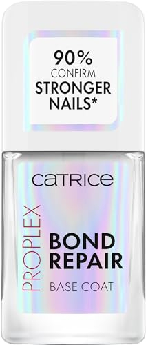 Catrice ProPlex Bond Repair Base Coat N°010 Baume à ongles transparent, durable, fortifiant, apprêt, naturel, sans acétone, végétalien, sans particules de microplastique, sans parfum, 10,5 ml