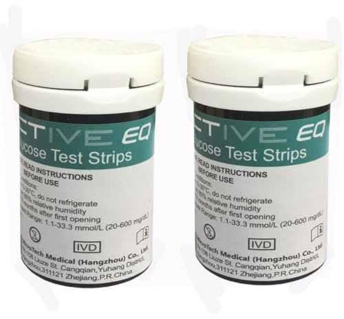 Exactive EQ Strisce Reattive per Glicemia x 50pc e lancette x 50, solo per il monitor di glicemia di glucometro Exactive EQ