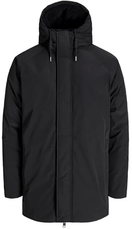 JACK & JONES Parka para Hombre Jjewood Sn, Black, L, Negro, L