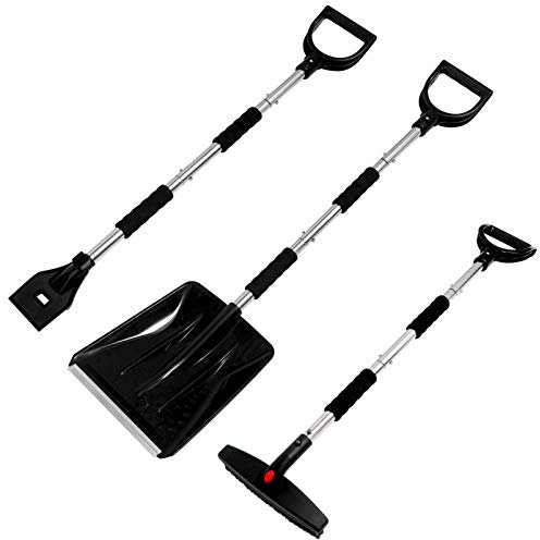 Yardwe Kit Deshielo Coche Raspador Hielo Cepillo Quitanieves Desmontable Fácil De Usar