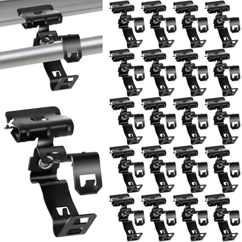 Hicarer 50 Pcs Hammer-On Flange Clip Side Mount 1/8-1/4 Inch Beam Clamp 1/2 - 3/4 Conduit Clip for Flanges Spring Steel