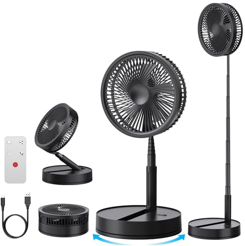 FGRYB Ventilador de Pie Portatil Silencioso - 8,6 Recargable Fan