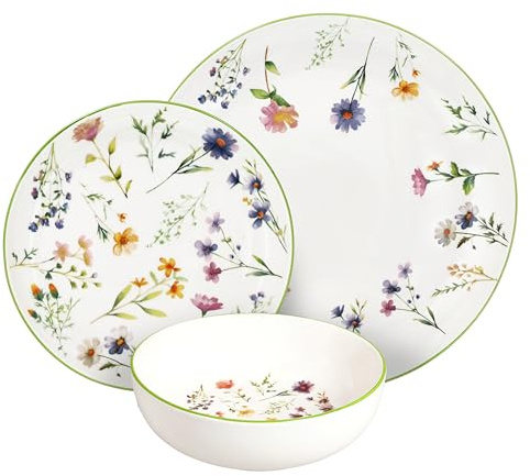 Tognana Juliette, Servizio piatti per 4 persone 12 pezzi, porcellana, Multicolor