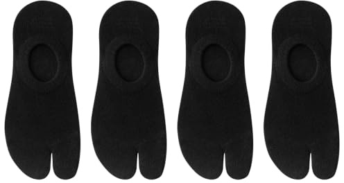 FIYIGO Chaussettes Invisibles Tabi pour Femmes, Coton Low Cut Orteil Fendu | Chaussettes à Orteils Séparés, Coupe Basse, pour Chaussures Plates, Mocassins, Baskets, Sandales