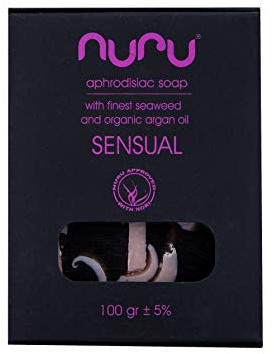 NURU Körperseife Sensual 100 g – Premium Pflege-Seife Made in EU, vegan & tierversuchsfrei, handgefertigte Qualität für Körperpflege, Home-SPA & Reinigung nach Massage