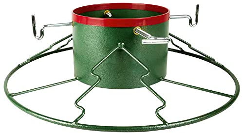 Yard Butler Santa's Helper - Easy to Use & Assemble Christmas Tree Stand - Durable & Sturdy Stand Made with Anti-Rust Steel - Beautiful Addition to Holiday Decor - 6' to 11' Trees - Green