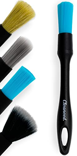 Cleaneed Premium Auto Detailing Pinsel Set 4+1 – 4 Verschiedene Aufsätze für jeden Anwendungszweck - Extra weich, schonend und Chemikalienbeständig - Autopflege Pinsel, Felgenpinsel