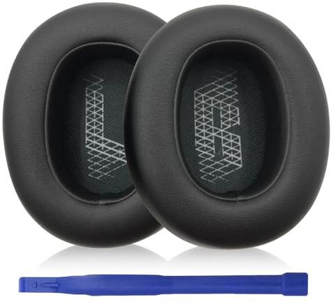 Aiivioll E65 Coussin d'oreille de rechange pour JBL E65 (E65BTNC)/Live 650 (650NC 650BTNC)/Live 660 (660NC 660BTNC)/Duet NC Wireless Over-Earphone (Black)