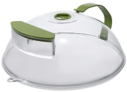 Coperchio per piastra in PC per microonde Coperchio antispruzzo Resistente alle alte temperature Coperchio riscaldante per alimenti Mantenere la freschezza del coperchio a prova di olio(1)