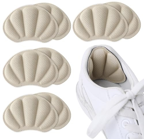Molain Lot De 4 Paires De Coussinets De Talon Autoadhésifs Pour Chaussures Trop Grandes Et Lâches Coussinets De Talon Antidérapants Antiampoules Protection Des Pieds Pour Homme Et Femme (Nude)