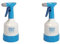 Gloria Handsprüher CleanMaster cm 10 | 1,0 L Sprühflasche für Reinigungsmittel | Für Säuren u. Laugen mit pH 2 bis 12 | Doppelhubpumpe (Packung mit 2)