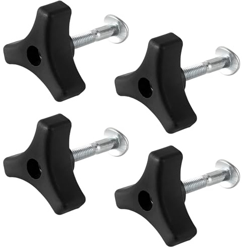 4 Pcs Lawn Mower Handle Bolts Lawn Mower Parts & Accessories Lawn Mower Handle Parts Universal Lawnmowers Handle Wing Nut And Bolt Triangle Knob Handle Screw Kit for for Honda Lawn Mower Machine