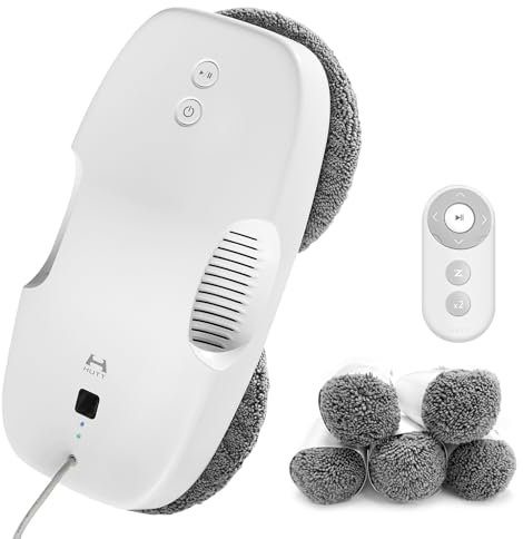 HUTT DDC55 Robot Limpiador de Ventanas, limpiacristales eléctrico, Robot de Limpieza automático, Robot Limpiador de Ventanas, Mando a Distancia, para Ventanas Interiores y Exteriores, Cristal,