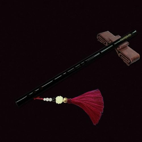 Flauta de bambú para principiantes, refinada, negra, estilo antiguo, flauta de bambú, instrumento de autoaprendizaje, introducción (flauta, F)