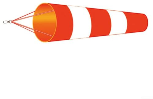 Manches à air conçues spécifiquement pour l'aviation d'une longueur de 150 cm, avec des couleurs de visibilité améliorées (rouge + blanc)