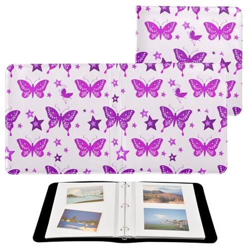 JUMBEAR Álbum de fotos grande autoadhesivo con 20 páginas, álbum de recortes para boda, familia, bebé, vacaciones, hermosas mariposas