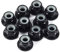 10pcs M3 Nylon Inserta Tuercas de aluminio auto -llave hexadecería tuerca negra