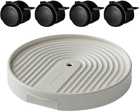 Bohany Base móvil para macetas, cuenco para plantas al aire libre con ruedas, maceta antideslizante con ruedas transportables para interior y exterior