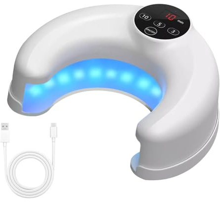 Nagelsvamp laserapparat, nagelsvamp laser för flera naglar, med digital display och timing-funktion, 910 nm infraröd 470 nm blått ljus, för fot- och handnagelsvamp